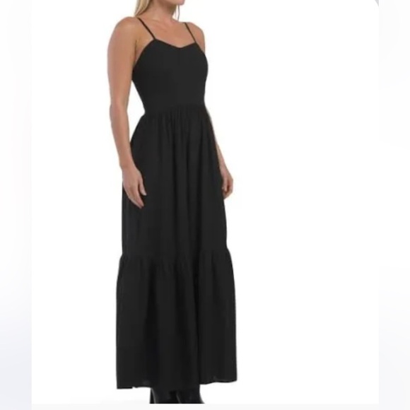 Young Fabulous & Broke Blue Sleeveless Tiered Maxi Dress. Smocked back. Medium - Picture 10 of 10